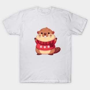 Cute Christmas Marmot T-Shirt